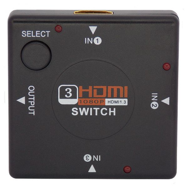 Mini Chaveador HDMI (Switch) 3 Entradas - 1080 Pixel